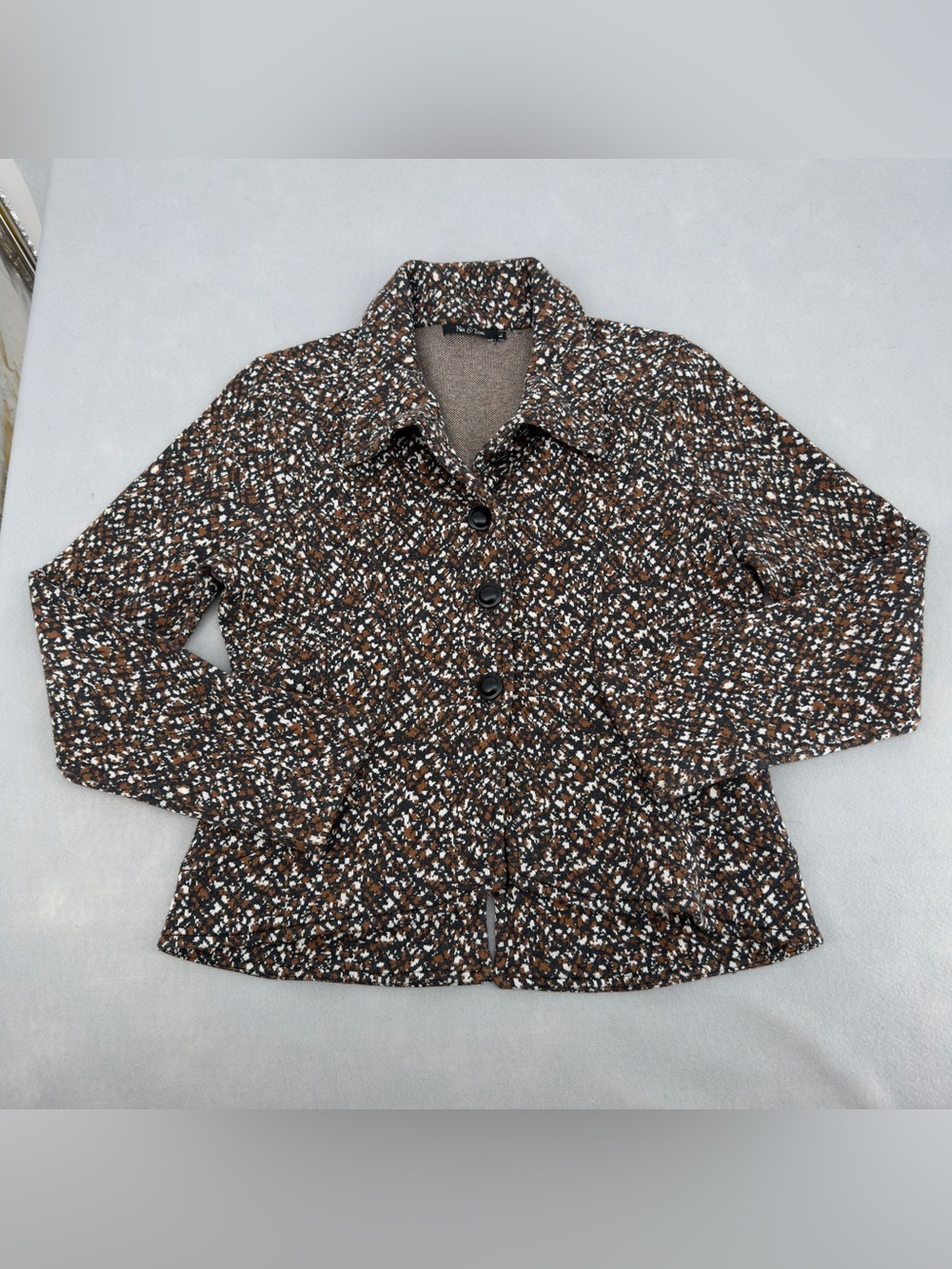 NIC+ZOE Multi Colored Knit Blazer Jacket Large Womens